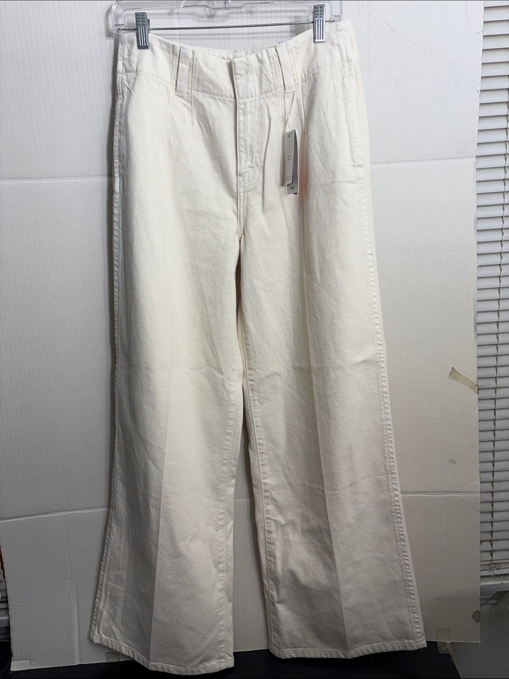 Mango Cream Wide Leg High-Rise Pants WIDE LEG MID-RISE JEANS 5822 - Picture 2 of 5